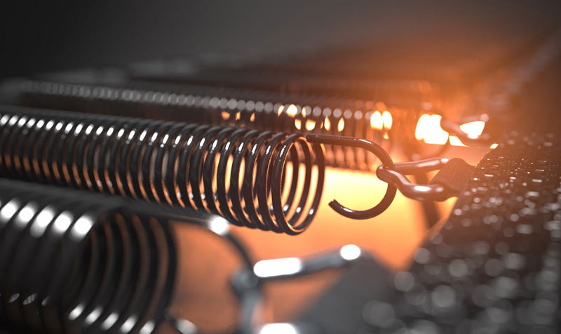 Detail der installierten Acon A-Performance Piano Wire Federn