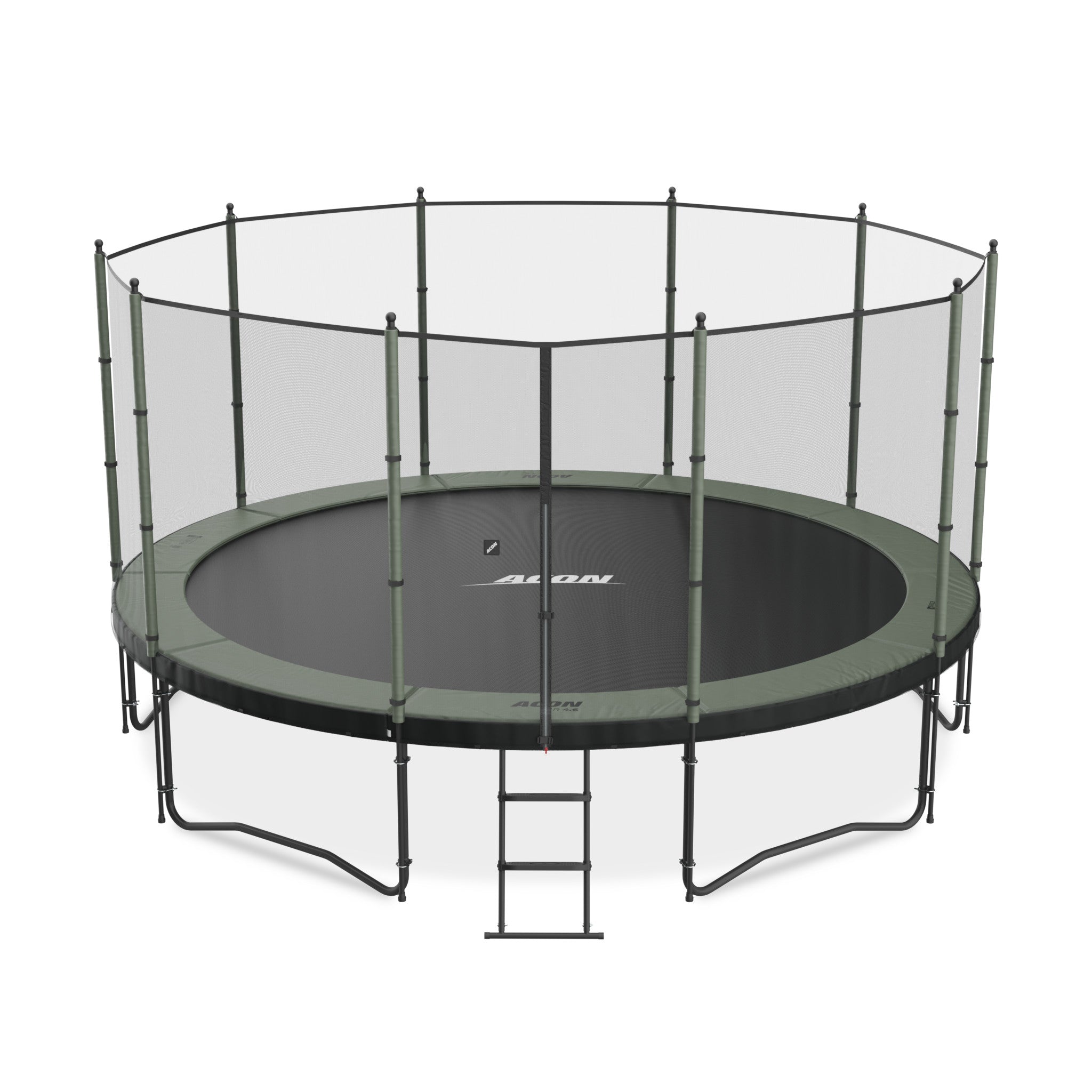 ACON Air 4,6m Trampolin mit Standard-Überdachung.