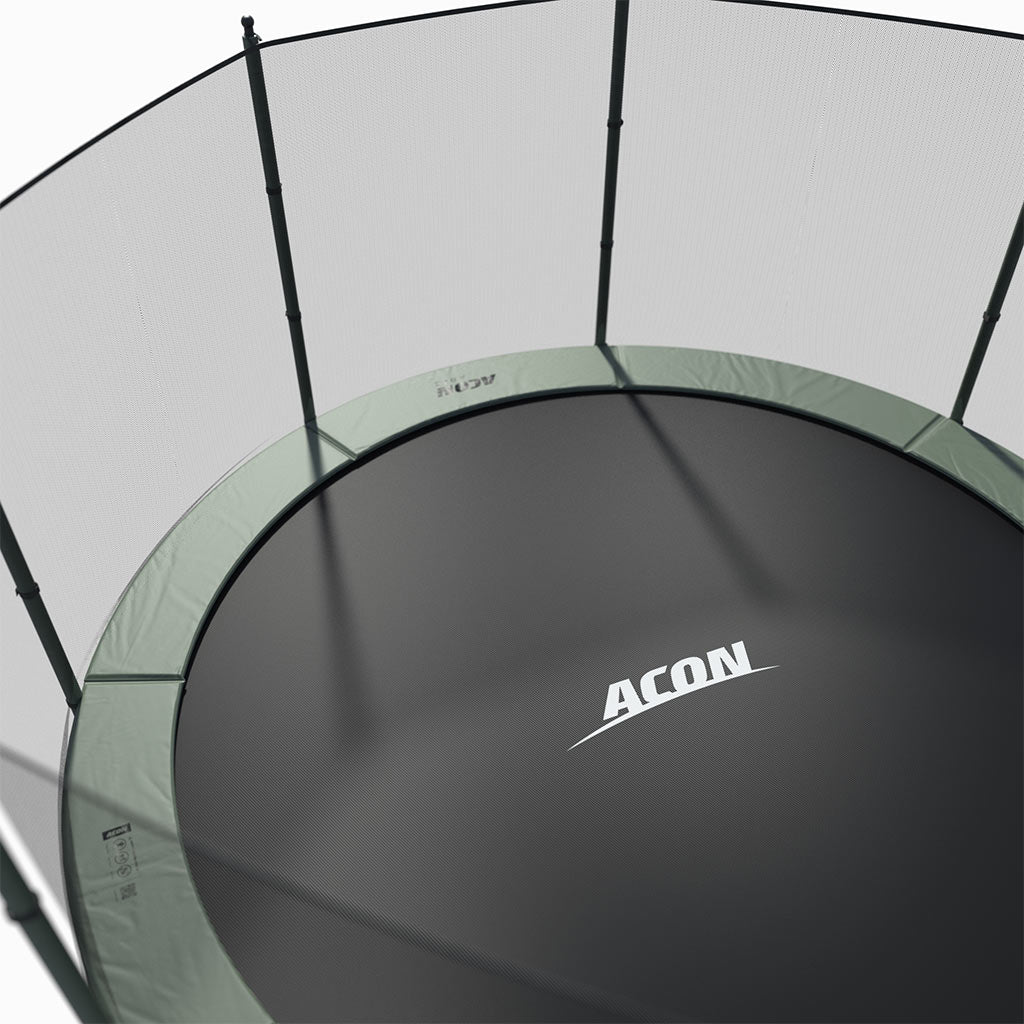 Acon-Trampolin mit Standard-Überdachung Detail