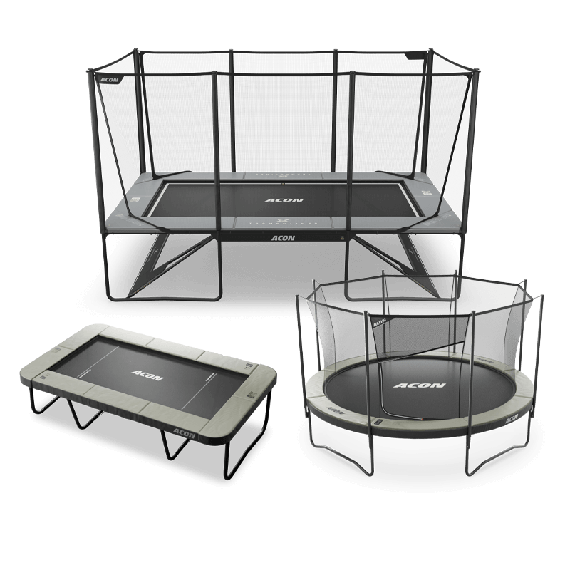 Acon Trampolinmodelle X, HD und Air.