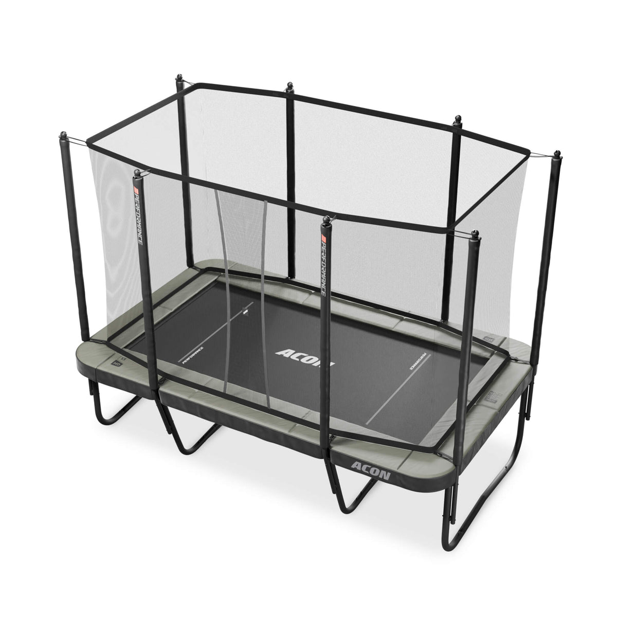 ACON Air 13 HD PRO Trampolin mit Sicherheitsnetz, Leiter und Performance Federn.