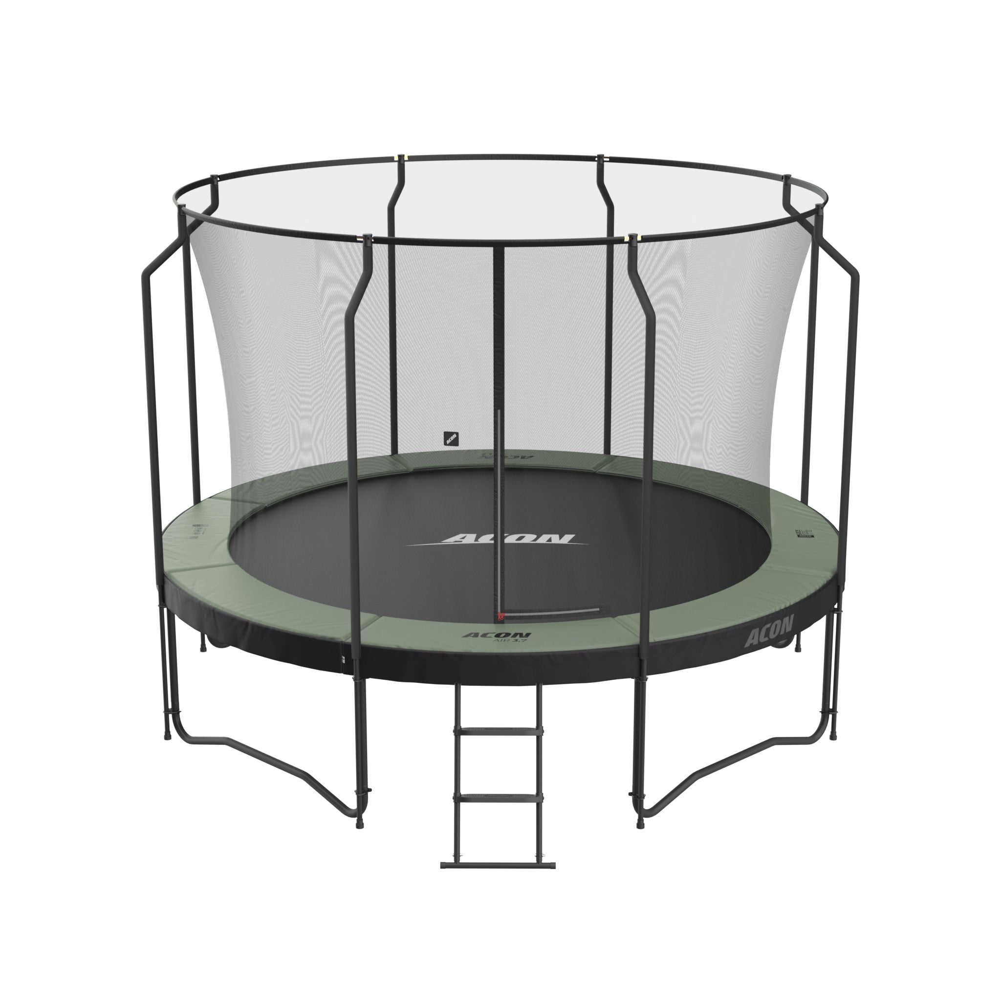 ACON Air 3,7m Trampolin mit Premium Überdachung und Leiter.