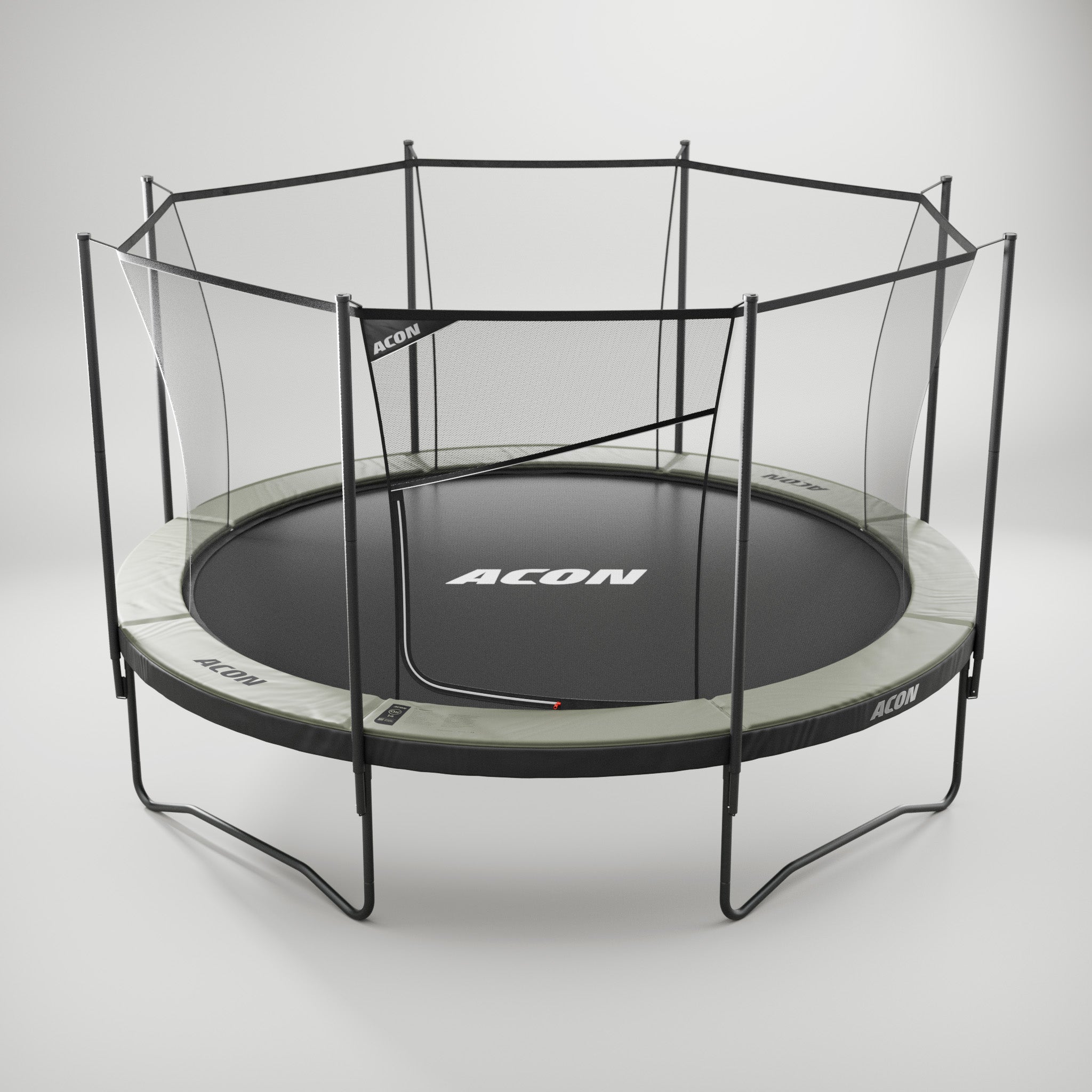 ACON Air 4,3 m Rundes Trampolin mit Sicherheitsnetz und Leiter (1)
