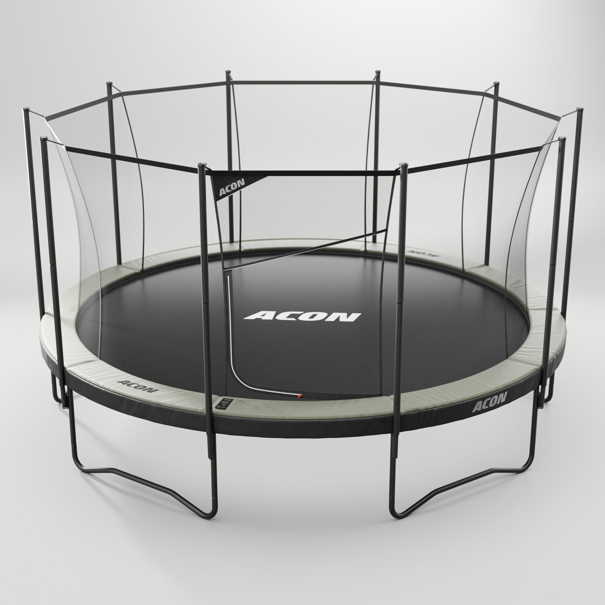 ACON Air 4,6 m Rundes Trampolin mit Sicherheitsnetz und Leiter (1)