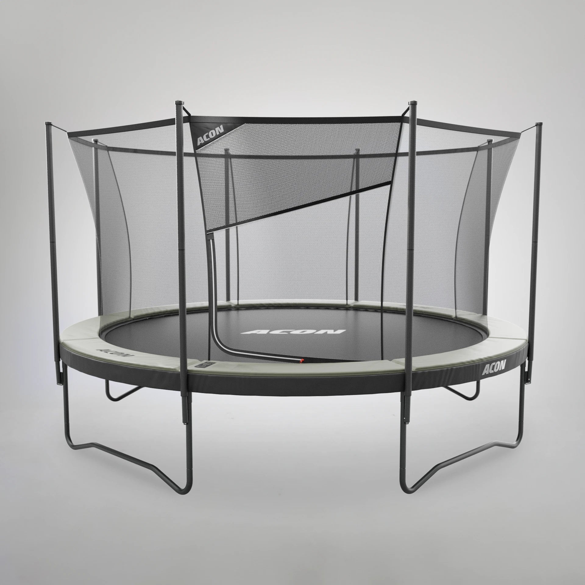 orschaubild für das Aufbauvideo des ACON Air Round Trampolins mit Sicherheitsnetz.