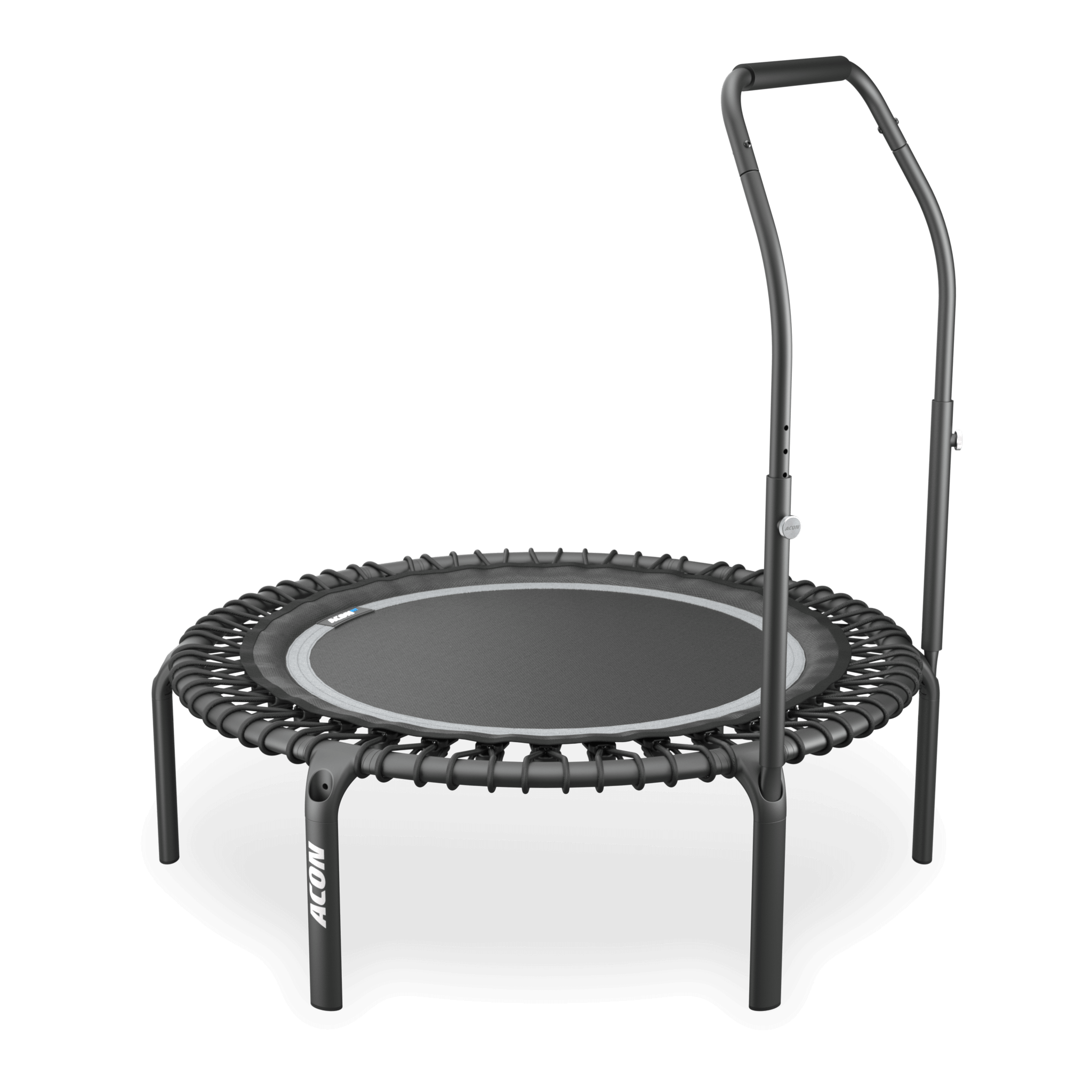 ACON Fit 1,12 m Runder Rebounder mit Active-Haltestange, schwarz.