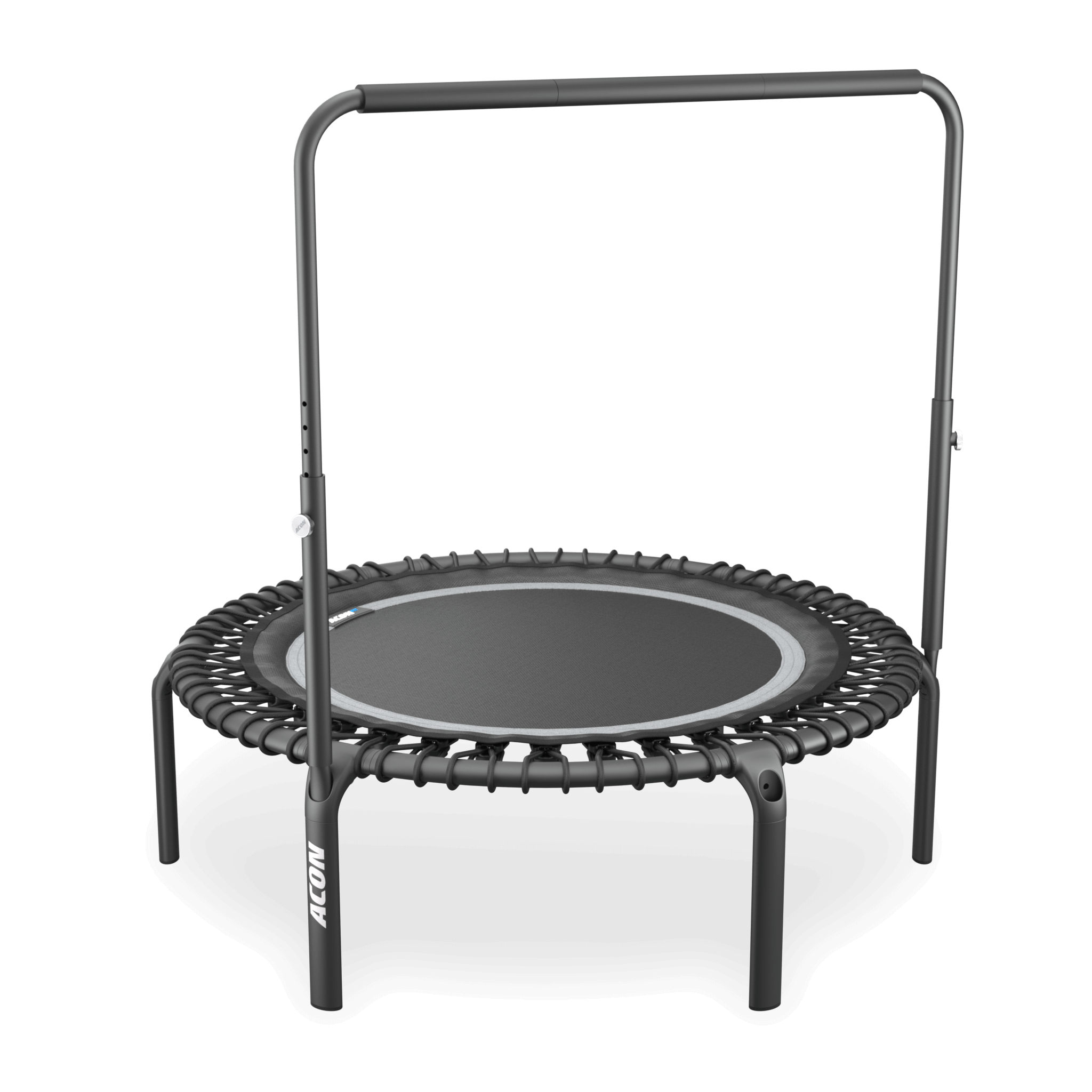 ACON Fit 1,12 m Runder Rebounder mit Balance-Haltestange, schwarz.