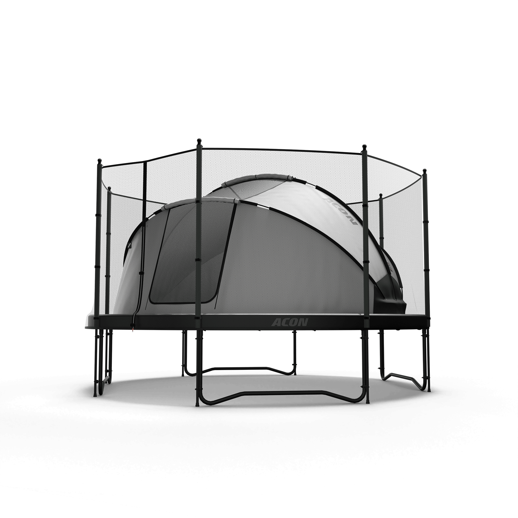 Acon Trampolin-Zelt mit Standard-Sicherheitsnetz, Türen offen