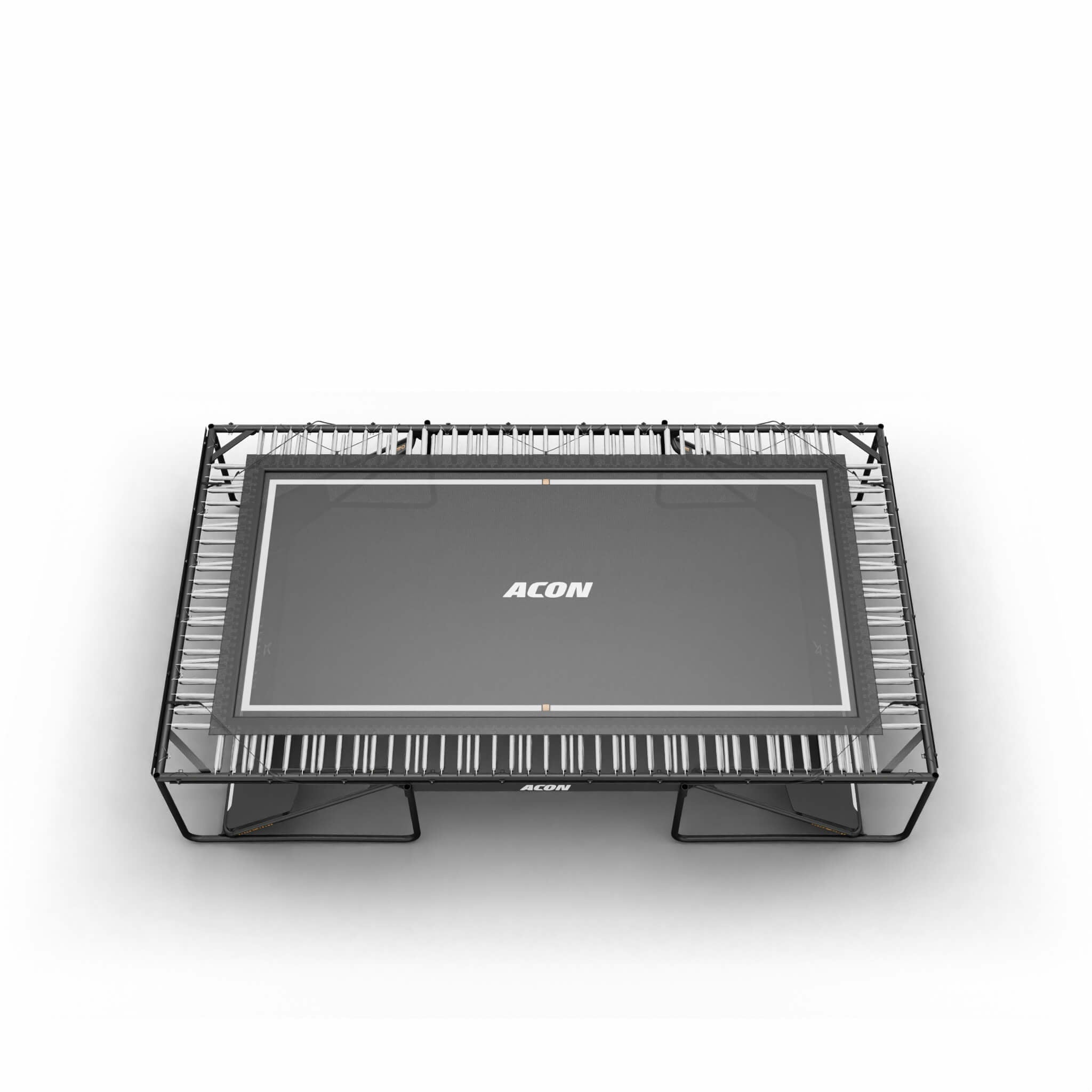 Acon Super Stretch Trampolin Federset 42 Stück montiert auf dem Trampolin