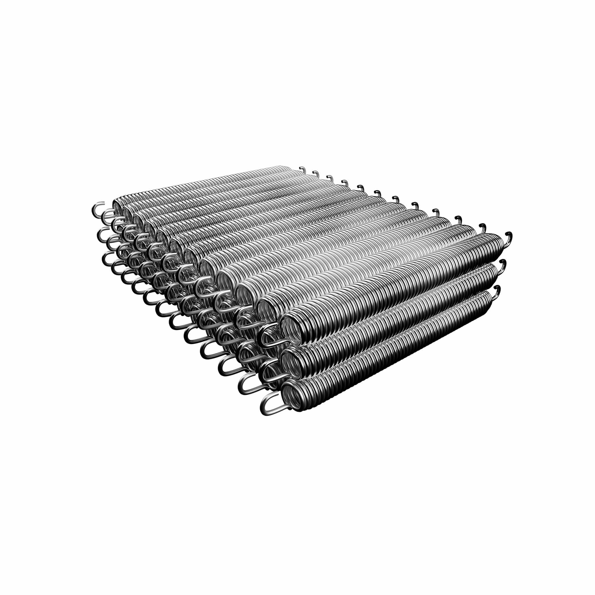 Ein Stapel von mehreren Acon X Super Stretch Federn nebeneinander