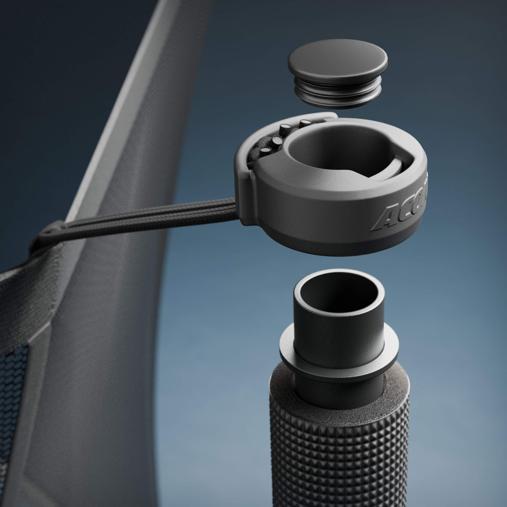 ACON Air 4,3 m Rundes Trampolin mit Sicherheitsnetz und Leiter (5)