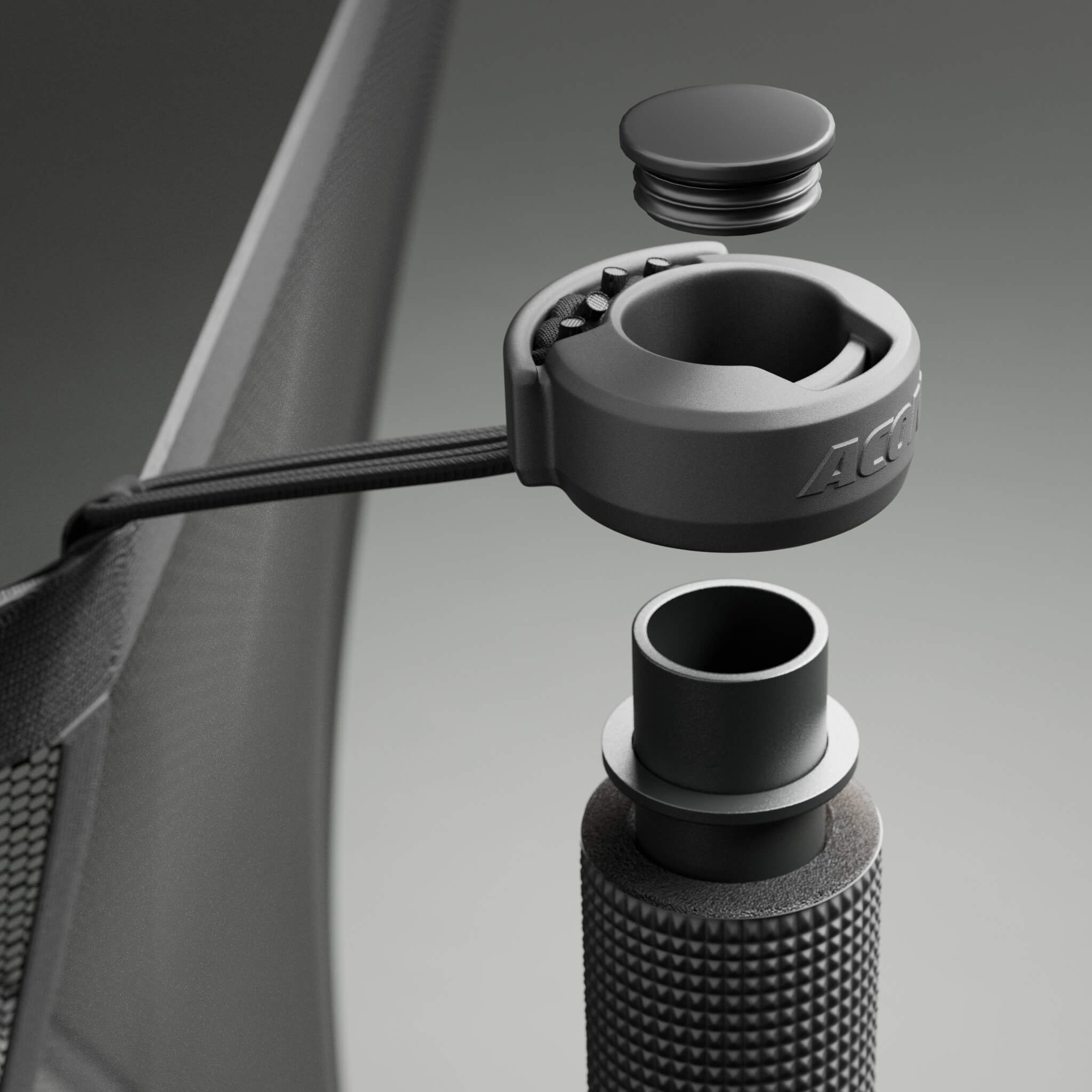 ACON Air 4,6 m Rundes Trampolin mit Sicherheitsnetz und Leiter (5)