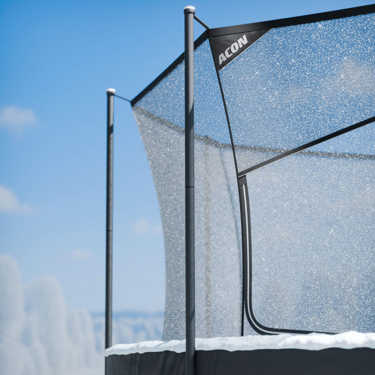 ACON Air 3,7 m Rundes Trampolin mit Sicherheitsnetz und Leiter (6)