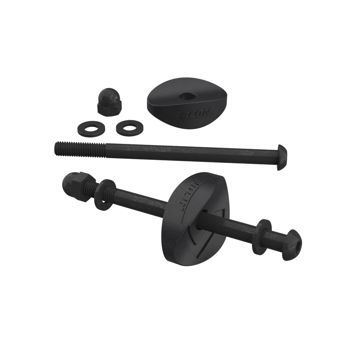 Hardware-Set für ACON 13/16 HD-Gehäuse auf weißem Hintergrund