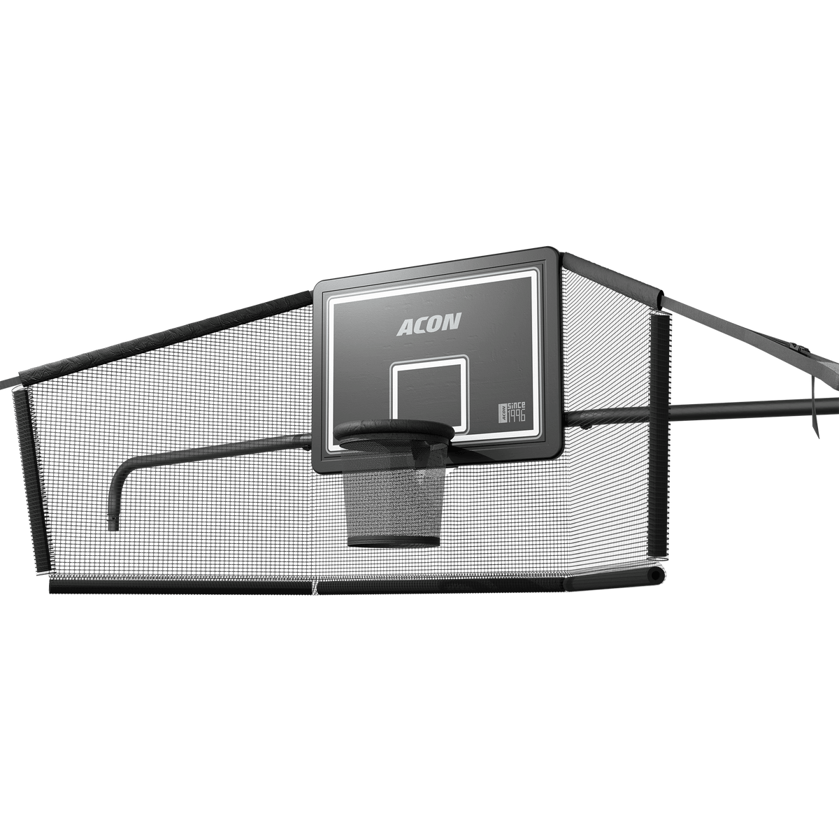 ACON X Basketballkorb mit Rückennetz für 17ft Rectangular Trampoline.