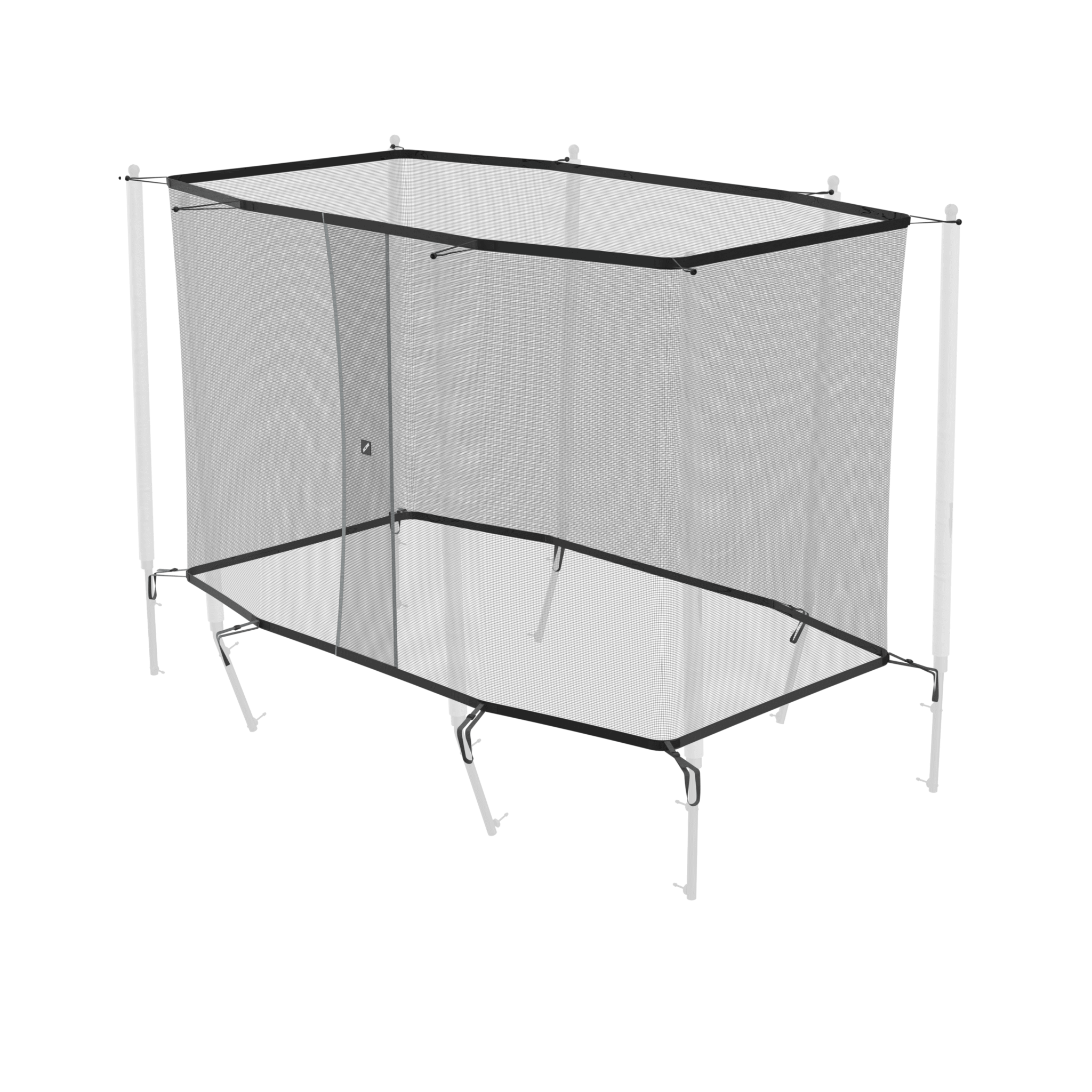 Ersatznetz für rechteckige Trampoline Sicherheitsnetz auf weißem Hintergrund