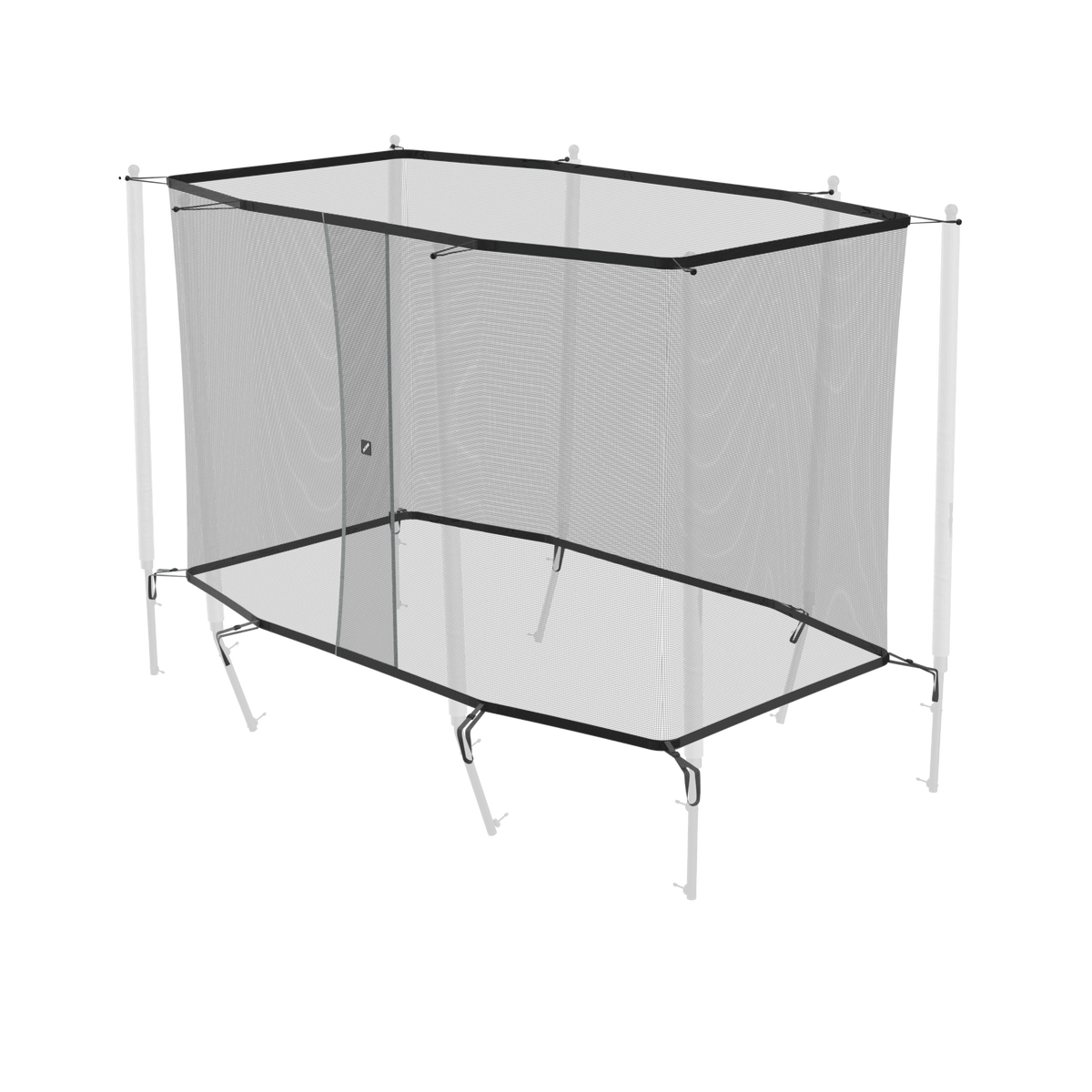 Ersatznetz für rechteckige Trampoline Sicherheitsnetz auf weißem Hintergrund