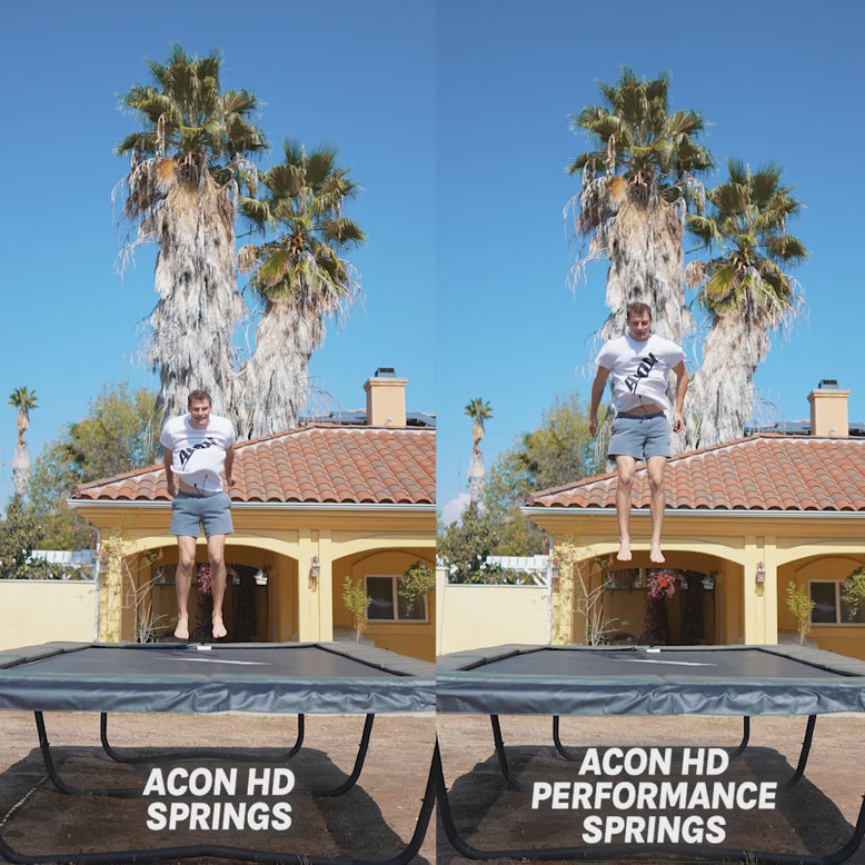 ACON 16 HD PRO Rechteckiges Trampolin mit Netz und Leiter