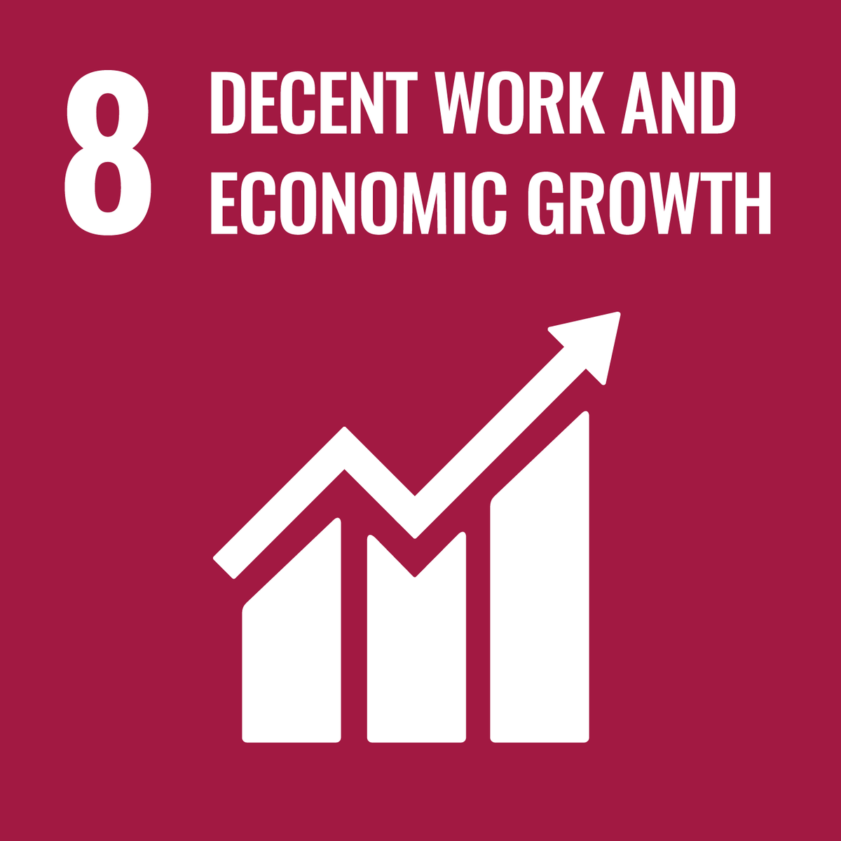 UN-Nachhaltigkeitslabel 8 - Decent Work and Economic Growth.