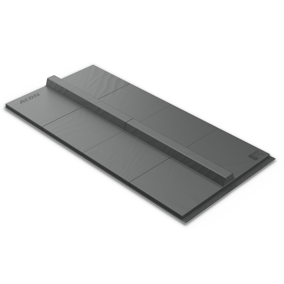 Produktabbildung des Acon Gymnastiksets, Black Edition. Mit einem Acon Schwebebalken Black Edition und einer Acon Tumbling-Matte Black Edition.