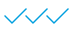 Drei blaue Ja-Symbole mit Häkchen.