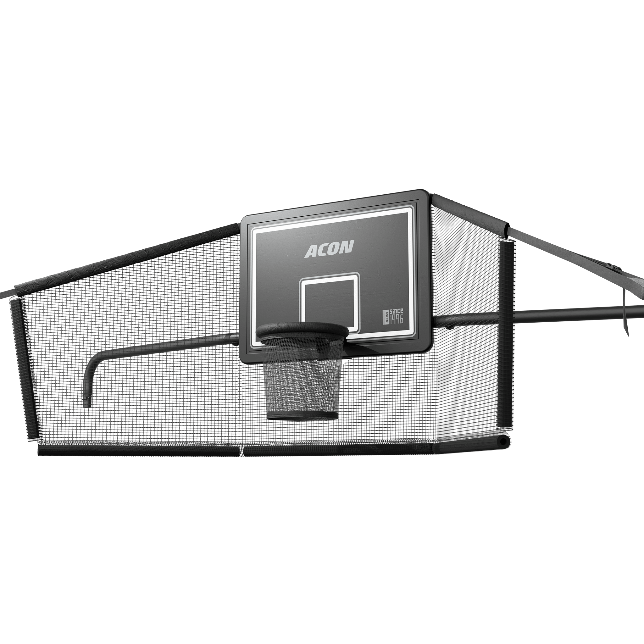 ACON X Basketballkorb mit Rückennetz für 17ft Rectangular Trampoline.