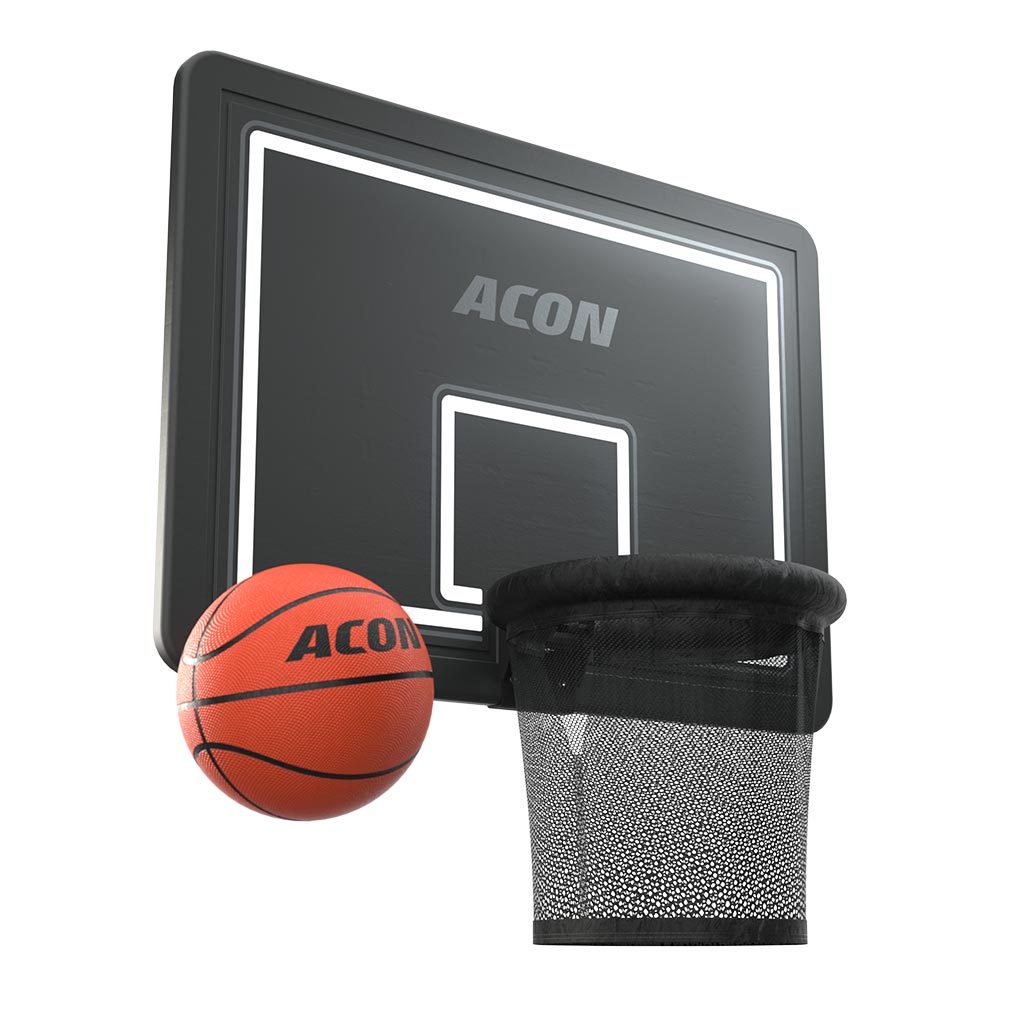 ACON-Basketballkorb für rechteckige Trampoline.