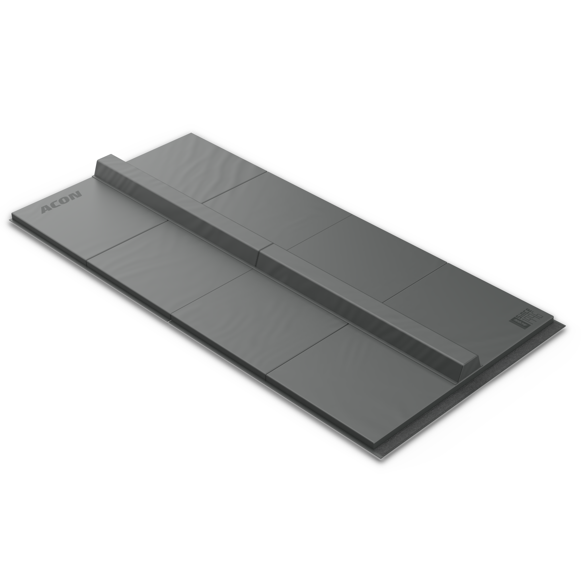 Eine Black Edition Acon Balance Beam Produktabbildung auf einer Acon Black Edition Turnmatte